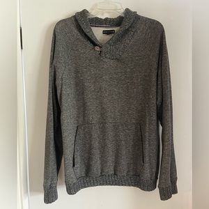 Men’s Gray Cowl Neck Sweater, Size L